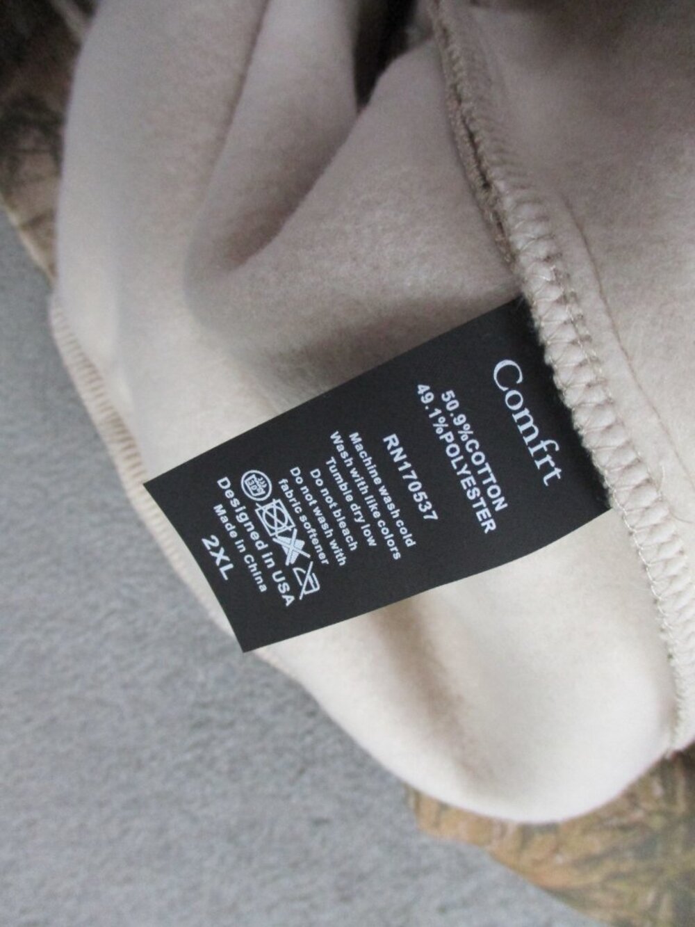 COMFRT Airplane Mode Zip Hoodie Adult 2XL XXL High Sierra Camo AOP Lounge NEW - Picture 10 of 13